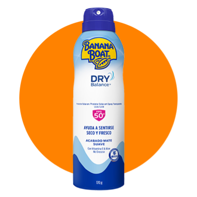 Producto Dry Balance Spray en presentación de 180 mL con un FPS de 50 para ayudarte a sentir fresco