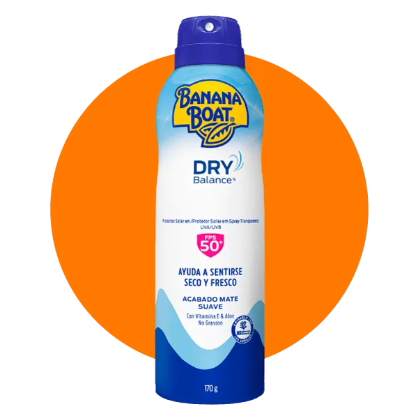 Producto Dry Balance Spray en presentación de 180 mL con un FPS de 50 para ayudarte a sentir fresco